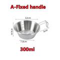  New 3/1PC Outdoor 304 Stainless Steel Folding Bowl Picnic Rice Bowl Barbecue Mountaineering Water Cup Camping Portable Cooker 