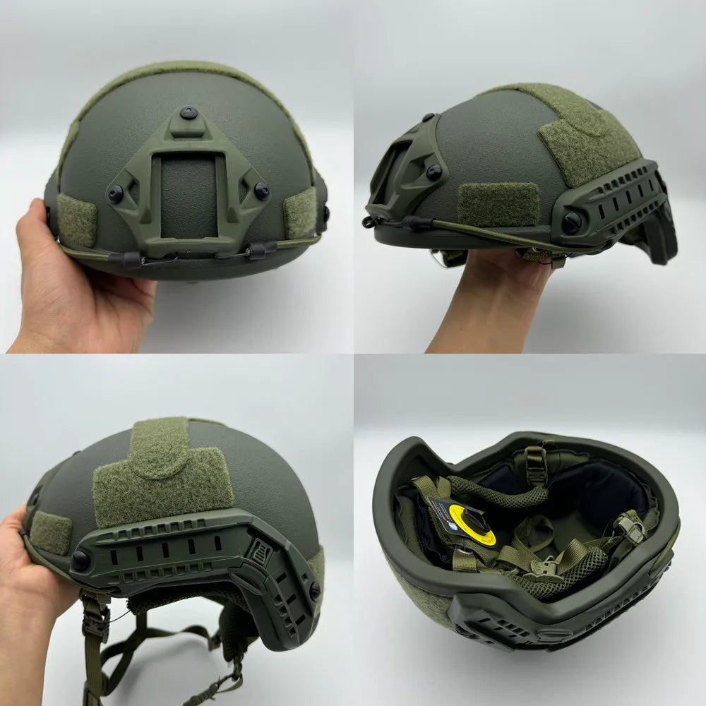  Ballistic ACH High Cut Tactical Helmet Kevlar High Quality Ballistic Helmet NIJ IIIA FAST Wendy's Suspension Pad Ballistic Helmet 