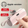  10000mAh Mini Power Bank 2 IN 1 Fast Mobile Phone Charger External Battery Power Bank Plug Play Type-C For iPhone Samsung Huawei 