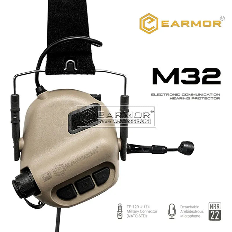  Tactical Headset M32 MOD4 IPSC Noise Canceling Electronics Earphones #