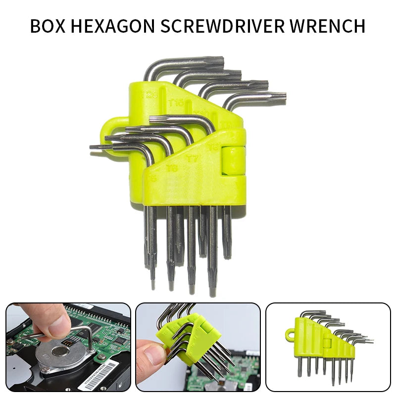   Premium Hex Key Set - Allen Wrench with Yellow Handle   