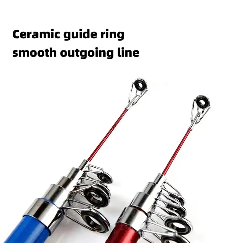  Telescopic Fishing Rod And Spinning Reel Baits Hooks 