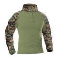   Tactical Hiking T-Shirt Men Combat Military Camouflage Long Sleeve   