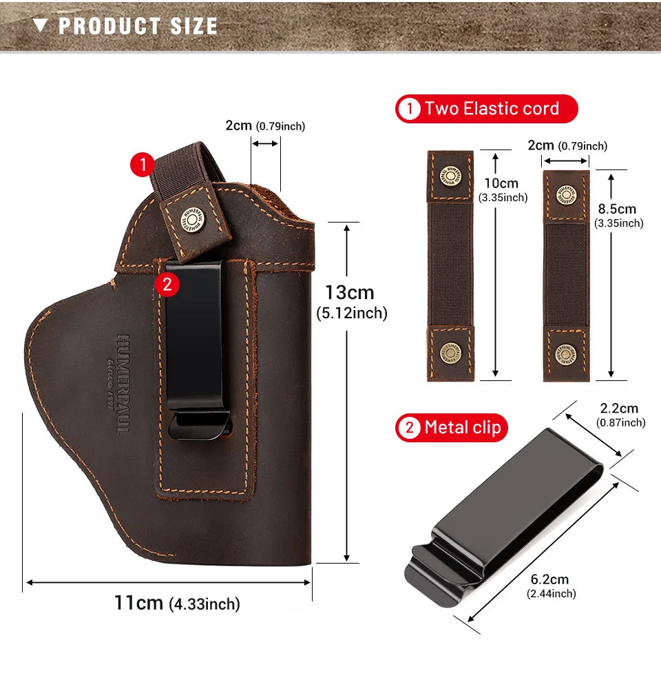   Tactical Leather Holster – Ambidextrous Concealed Carry Solution   