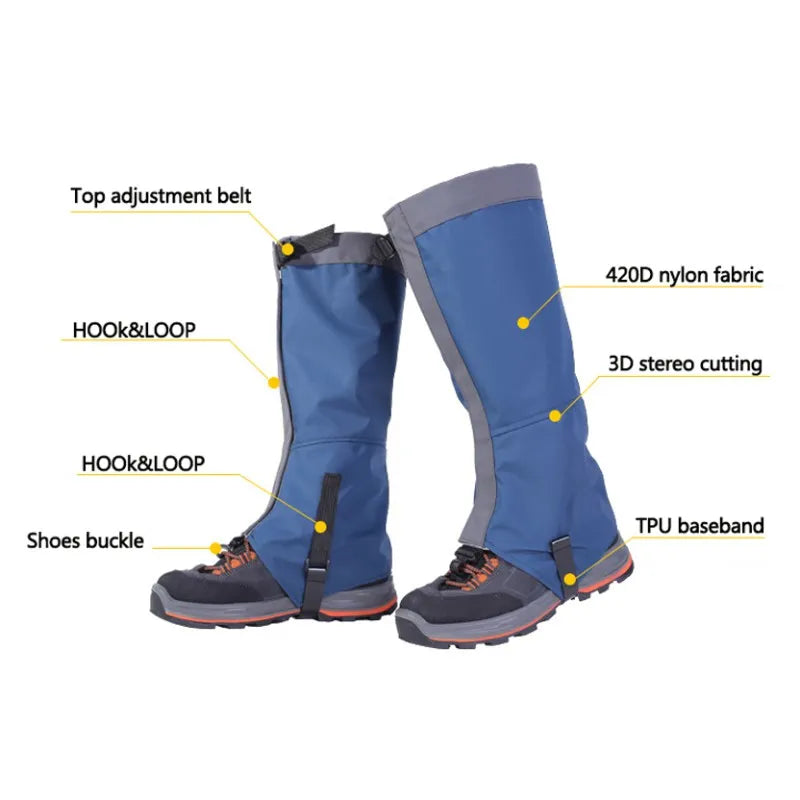   Durable Waterproof Gaiters for Hiking and Outdoor Activities   