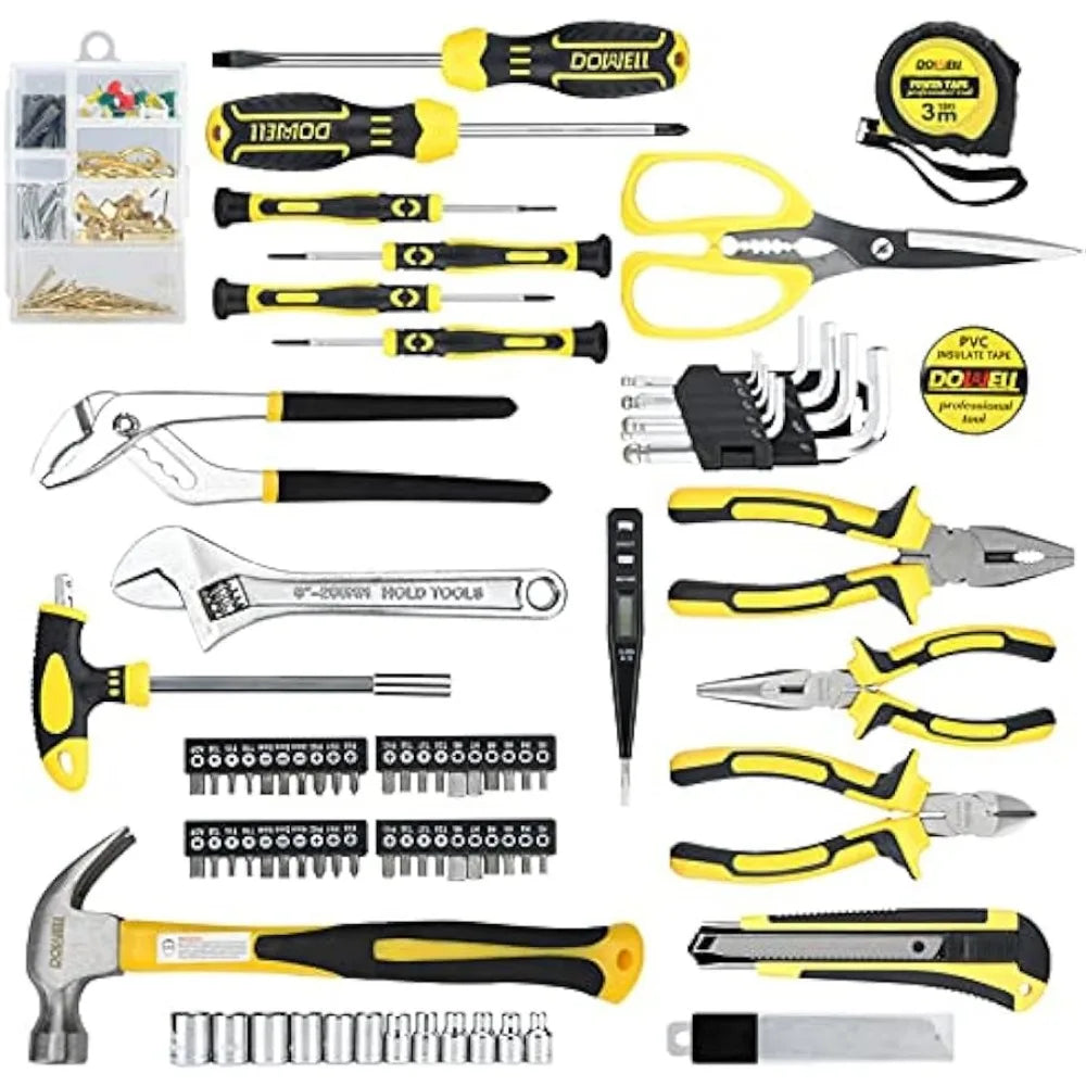  DOWELL Tool Kit Household Tool Set 185-Piece General Hand Tool Kit with Toolbox Storage Case HYT185 #