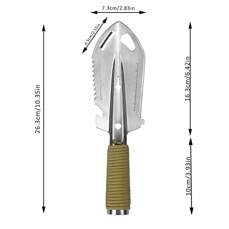   Metal Garden Digging Tool - Stainless Steel Shovel   