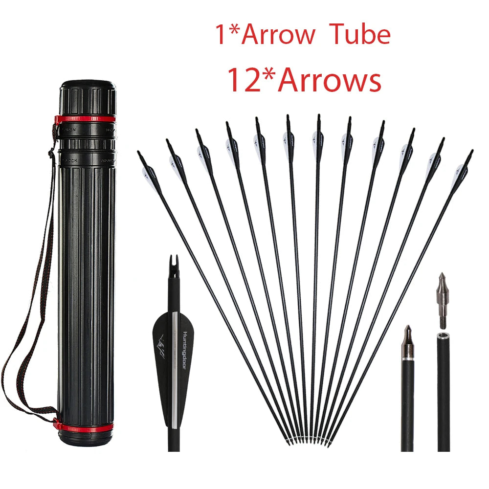   High Precision Carbon Arrows for Hunting and Target Practice   