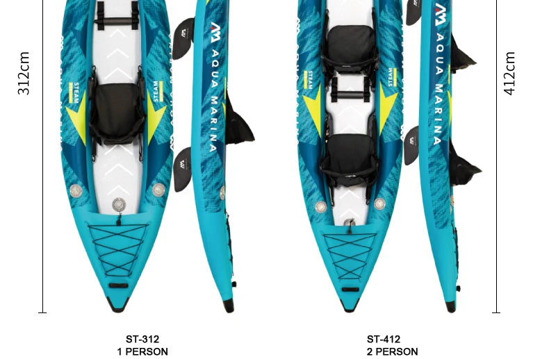   Buy Aqua Marina Inflatable Blue and Teal 2-Person Tandem Kayak   