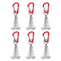  6pcs Camping Hiking Tent Wind Rope Buckle Adjustable Aluminium Alloy Cord Rope Buckles Camping Equipment Outdoor Tents Accessory 