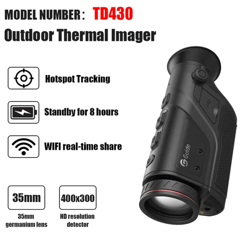  GUIDE Clip-on Thermal Imaging Attachment Thermal Imaging Scope for Rifles Hunting and Law Enfocement New In Camera Thermique 