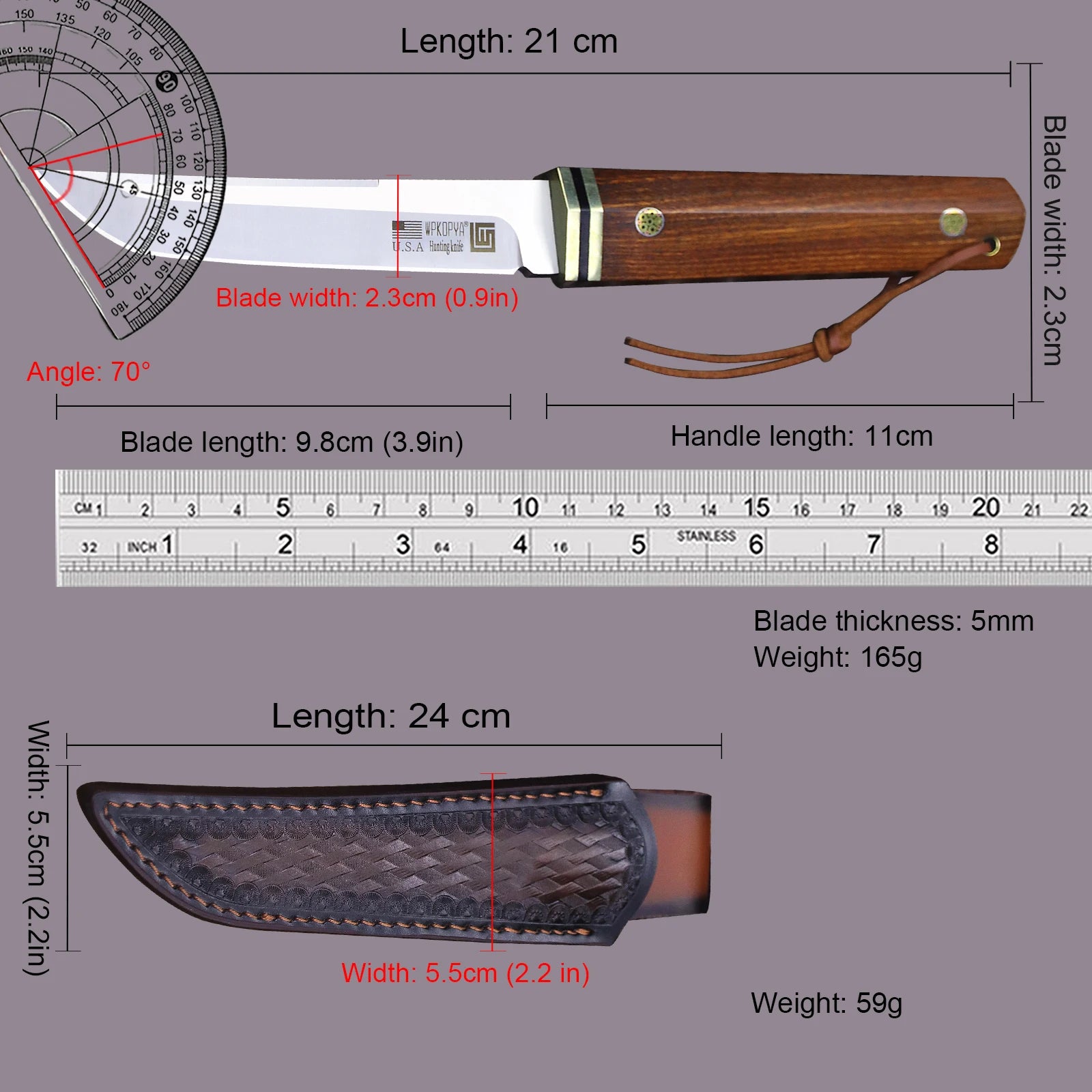   High Quality 440 Steel Battle Rescue Knife - Wilderness Bowie   