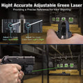   Tactical Flashlight with Green Laser Sight for Hunting and Shooting   