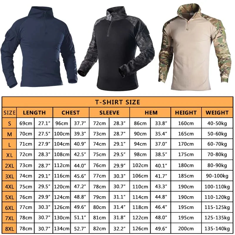   Tactical Combat Shirt Military Uniform Army Clothing   