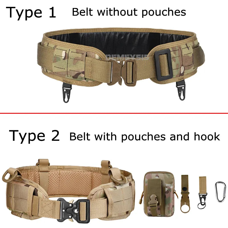   Premium Tactical Belt with MOLLE System for Outdoor Activities   