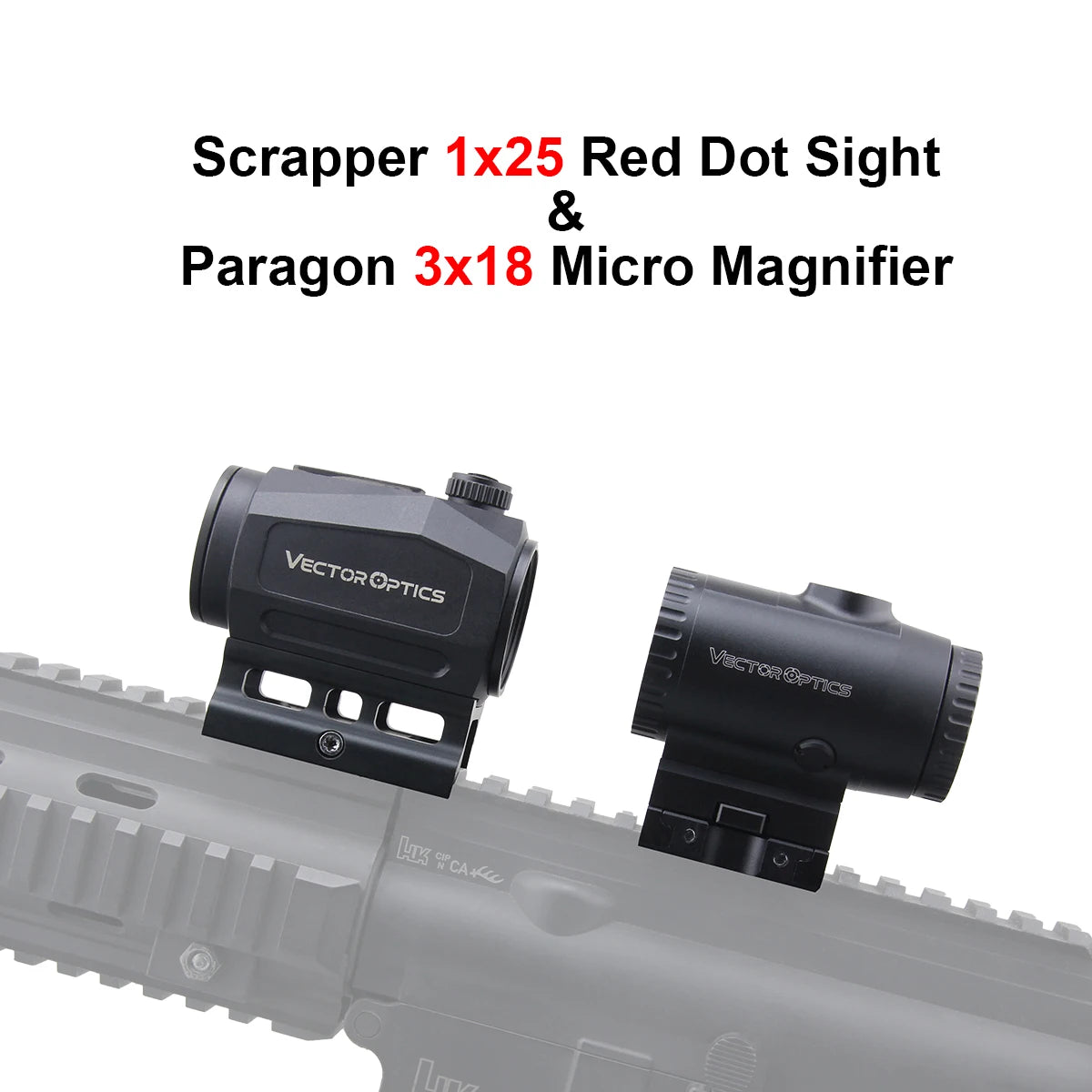  Red Dot Sight With 3/5X Paragon Magnifier 2MOA 