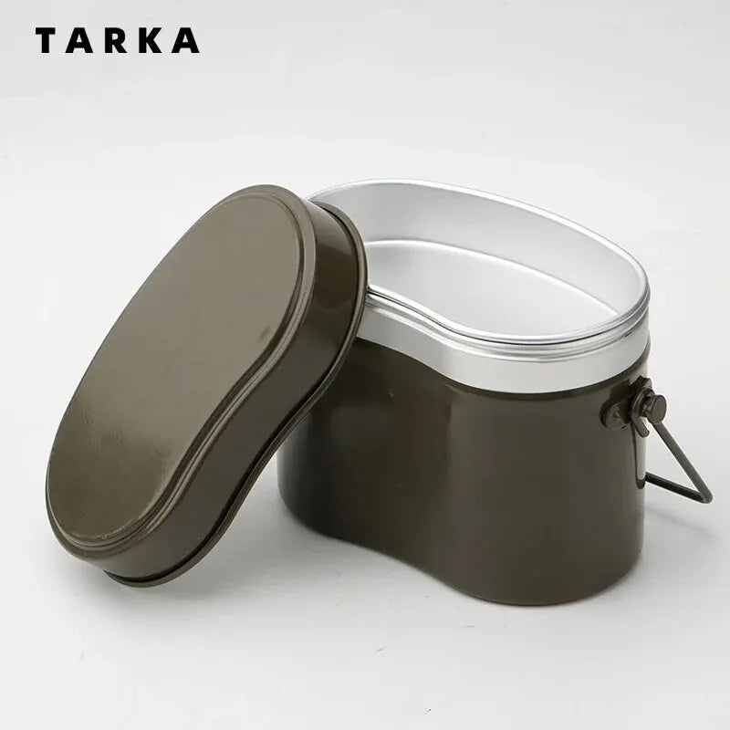  German Camping Lunch Box 1200ml Big Capacity Military Canteen Hiking Mess Tin Bowl Tourist Dishes Outdoor Picnic Tableware #