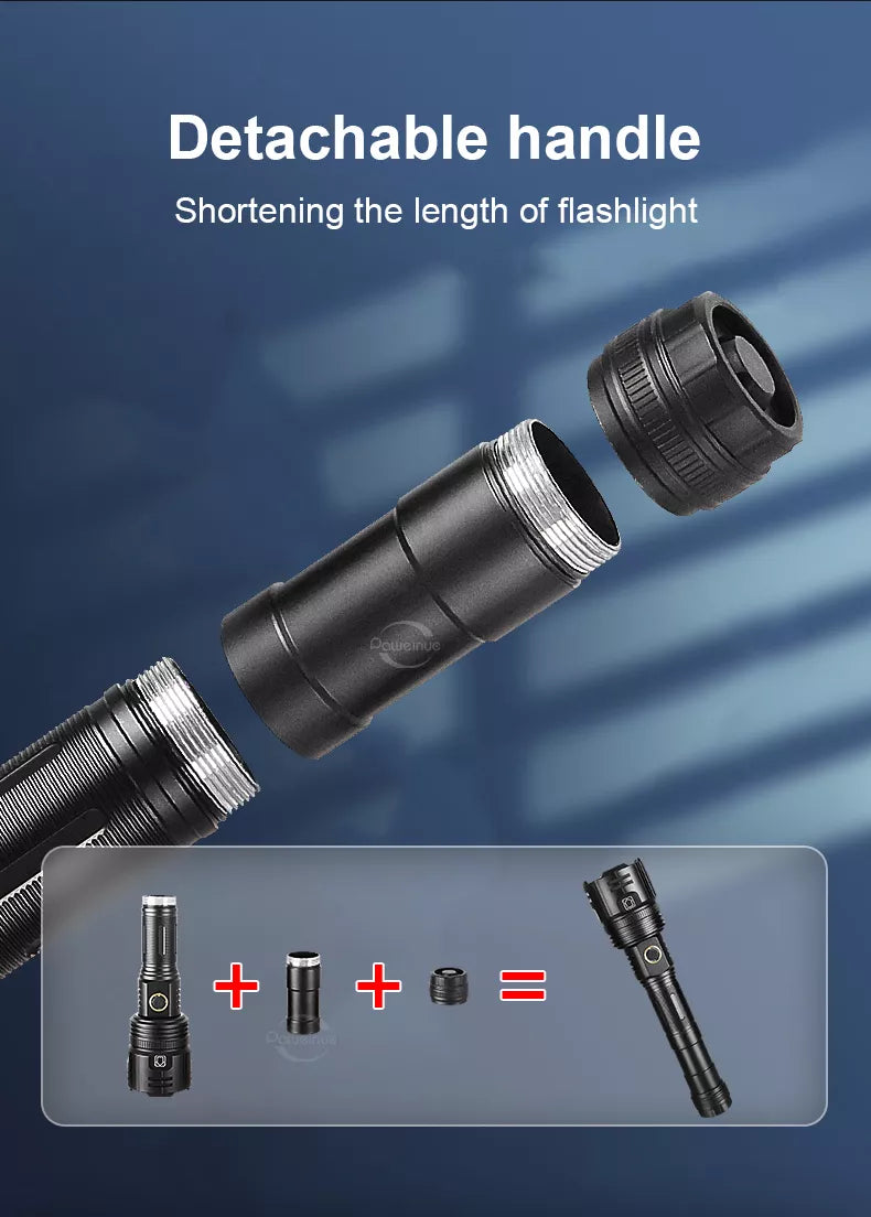   Ultra Powerful LED Flashlight Torch Rechargeable, Waterproof, Durable   