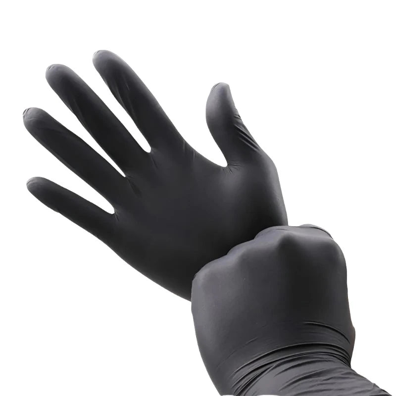  100 Pack Disposable Black Nitrile Gloves For Household Cleaning Work Safety Tools  Gardening Gloves  Kitchen Cooking Tools 