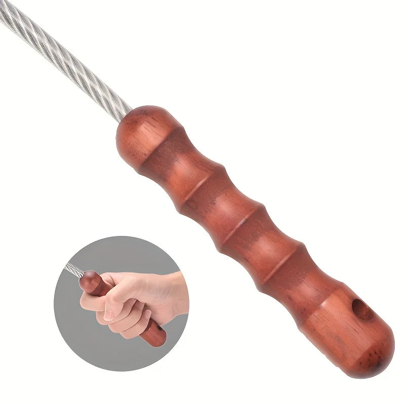   Wood Handle Tactical Whip Emergency Tool Self Defense   