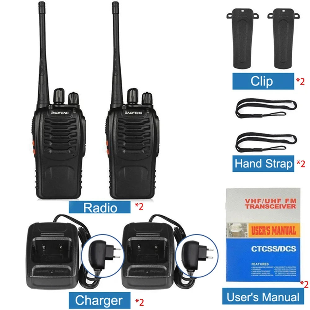  Baofeng BF-88E PMR Handheld Intercom Communicator 16 Channel Long-Distance Conversation Walkie Talkie 5W 446MHz 