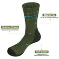   Moisture Wicking Mid Calf Thermal Work Boot Socks 5 Pairs/Pack   