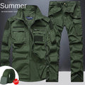  Summer Tactical Sets Mens Outdoor Breathable Multiple Pockets Combat Training Military Long Sleeve Shirts Cargo Pants Suits Male 