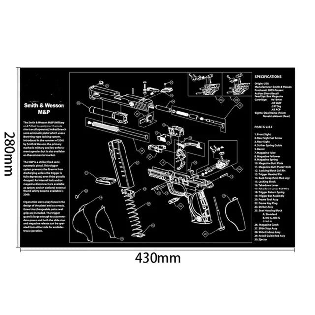   Gun Cleaning Rubber Mat – Durable, Non-Slip Protection for Firearm   