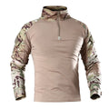   Tactical Hiking T-Shirt Men Combat Military Camouflage Long Sleeve   