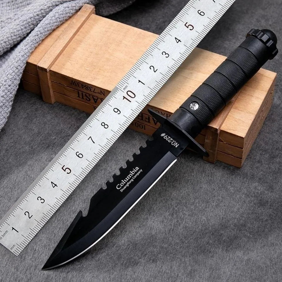   Columbia Tactical Survival Knife with Fixed Blade and Sawback   