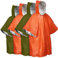  Emergency Waterproof Raincoat Aluminum Film Disposable Poncho Warm Thermal Rainwear Blankets Survival Tools Camping Equipment 
