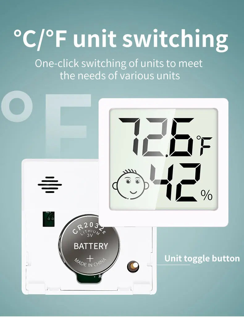   Mini-Digital-Indoor-Thermometer-Magnetic-Room-Hygrometer For Home   