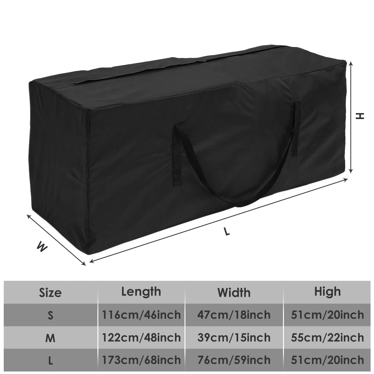   Large Capacity Cushion Storage Bag - Waterproof Outdoor Cover   