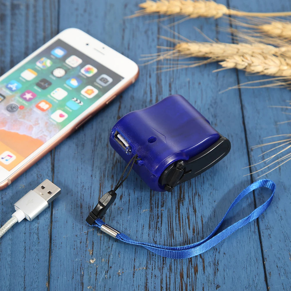   Mini Hand Crank USB Charger - Outdoor Emergency   