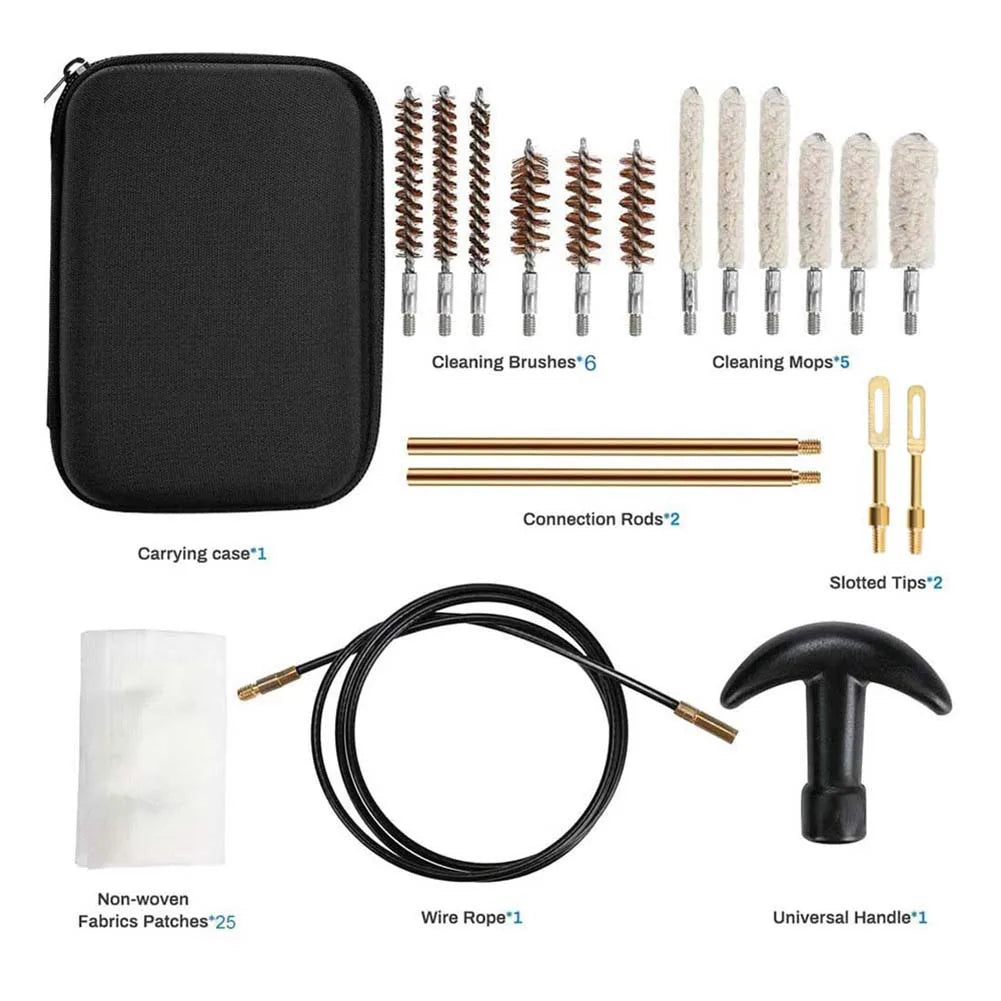   Complete Gun Cleaning Kit for Rifle and Handgun Maintenance   