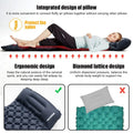  Outdoor Camping Inflatable Mattress Sleeping Pad With Pillows Ultralight Air Mat Built In Inflator Pump Hiking #