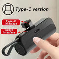  10000mAh Mini Power Bank 2 IN 1 Fast Mobile Phone Charger External Battery Power Bank Plug Play Type-C For iPhone Samsung Huawei 