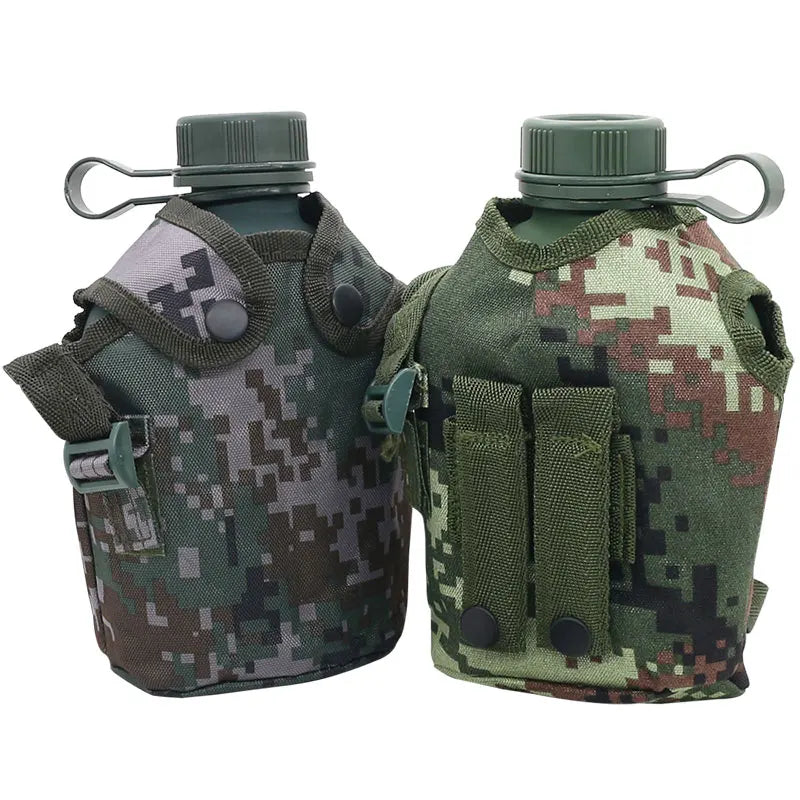   Durable Military Canteen with Cover for Camping and Hiking   