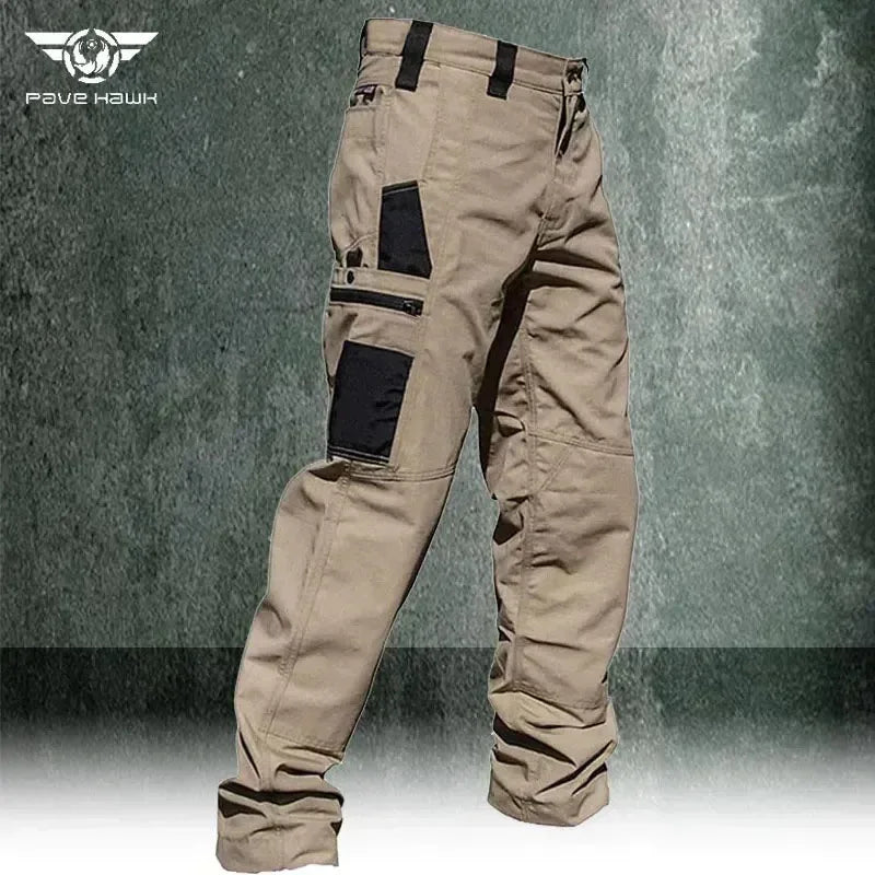  Men's Cargo Pants Multi Pockets Work Trousers Casual Tactical Pants Male Outwear Straight Autumn Winter Wear-resisting Trousers 