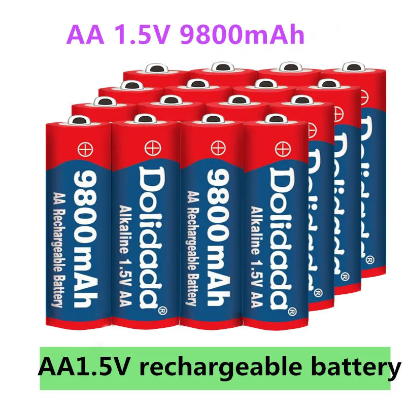  2-16pcs New Tag AA battery 9800 mah rechargeable battery AA 1.5 V Rechargeable #