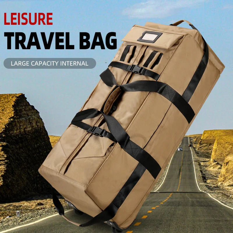  Foldable Wheeled Bag Unisex Universal Travel Bags with Wheels Waterproof Luggage Storage Bags Large Capacity Travel Bag XM135 #