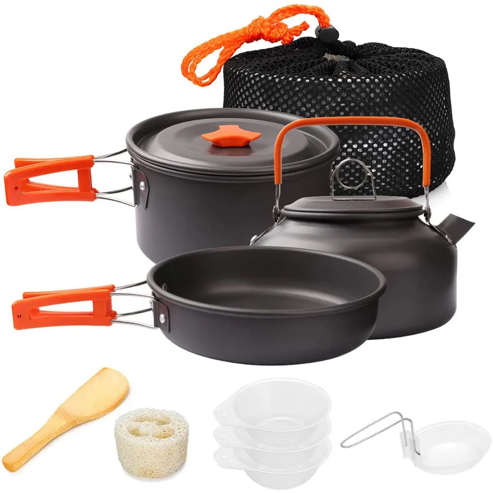   Complete Camping Cookware Set: Lightweight and Portable Kit   