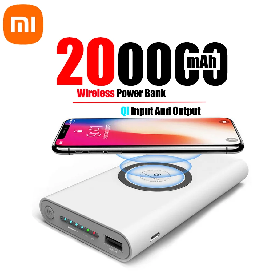   Xiaomi 200000mAh Power Bank Two-Way Wireless Fast Charging Powerbank Portable Type-C External Battery For IPhone 13 14 Samsung   