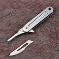  Stainless steel surgical knife medical EDC camping replaceable blade, portable surgical knife comes with 10pcs blades 