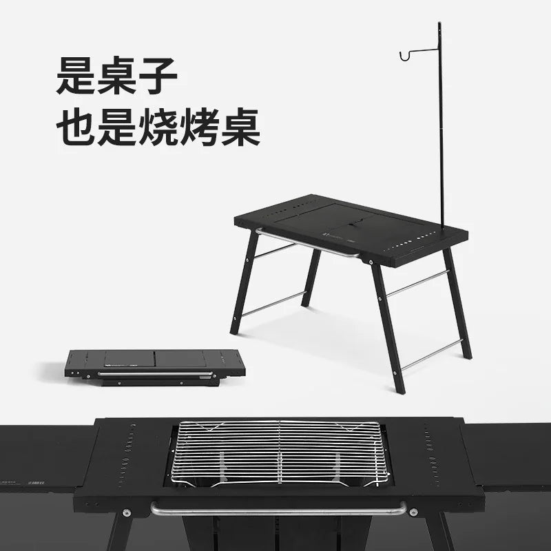  Outdoor Folding Barbecue Table Travel Camping Picnic Portable Home Barbecue Rack #