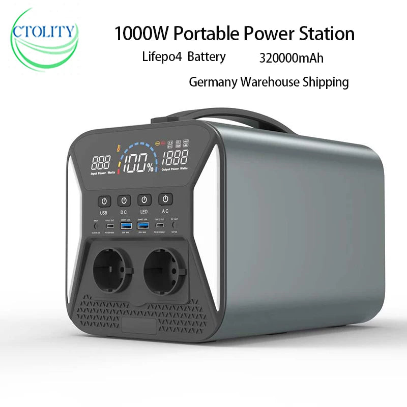   Portable Power Station, Camping Backup Lifepo4 Battery   