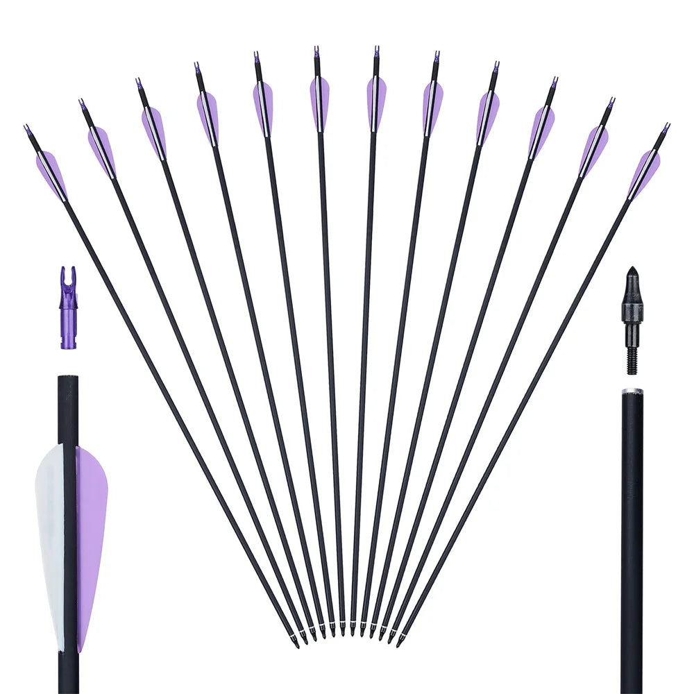   High Precision Carbon Arrows for Hunting and Target Practice   