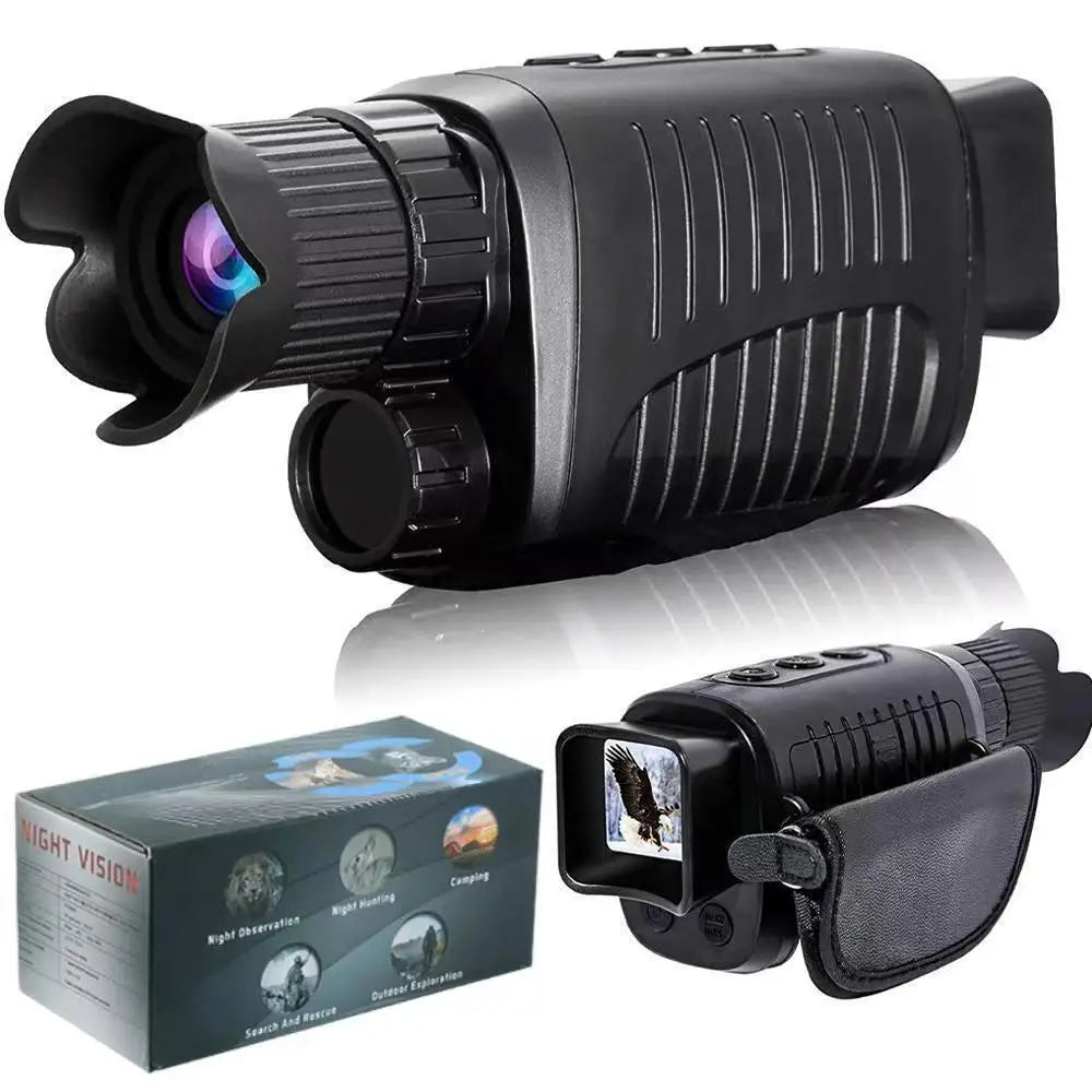  Single eye night vision instrument 1080p high-definition infrared night vision glasses camping binoculars day and night dual use #