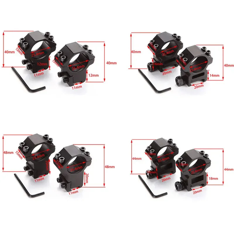   Hunting Scope Mount Rings | 11mm to 20mm Adapter for Riflescopes   