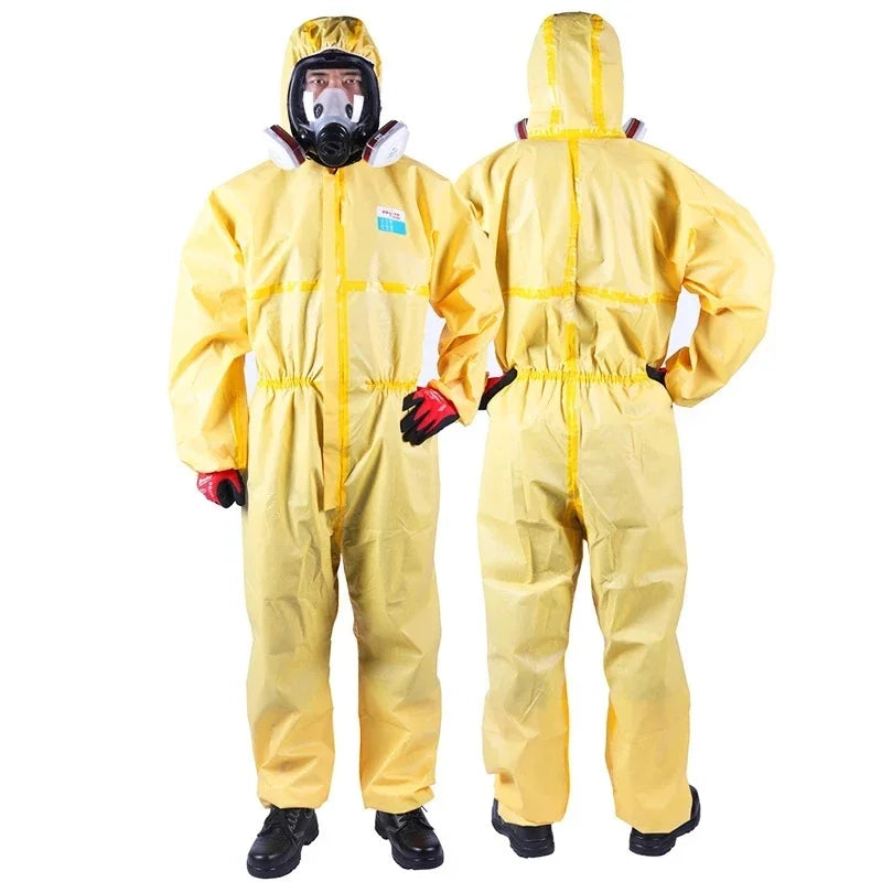 One-Piece Chemical Protective Clothing Hazardous Chemical Liquid Sulfuric Acid And Alkali Resistant Protection Work Clothing #